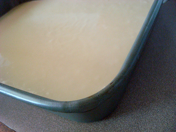 Olive oil cake, ready to bake