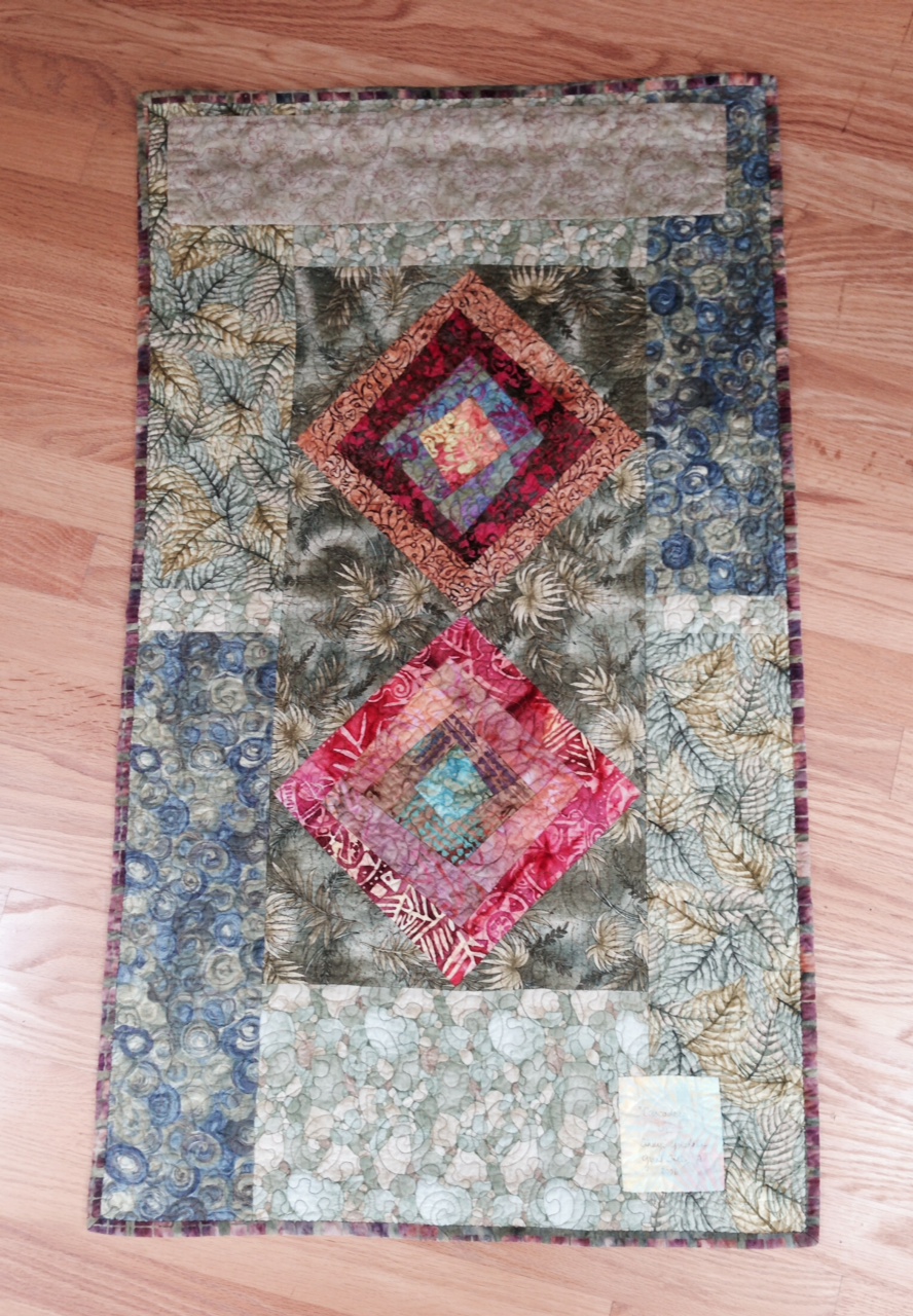 Quilt Back Using leftover blocks for a quilt back