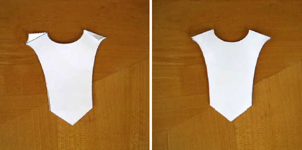 Top bodice paper template