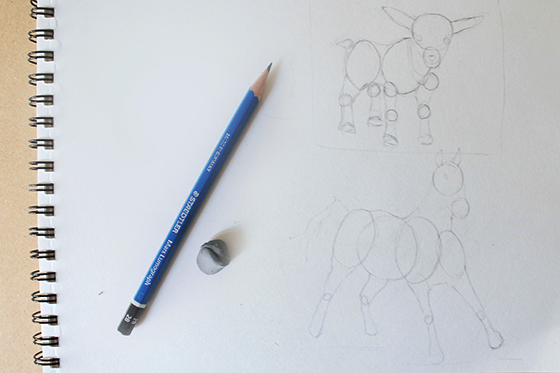 General shape of horse and goat