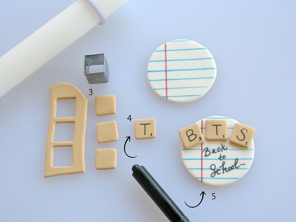 Make fondant Scrabble letters for your back to school cupcakes