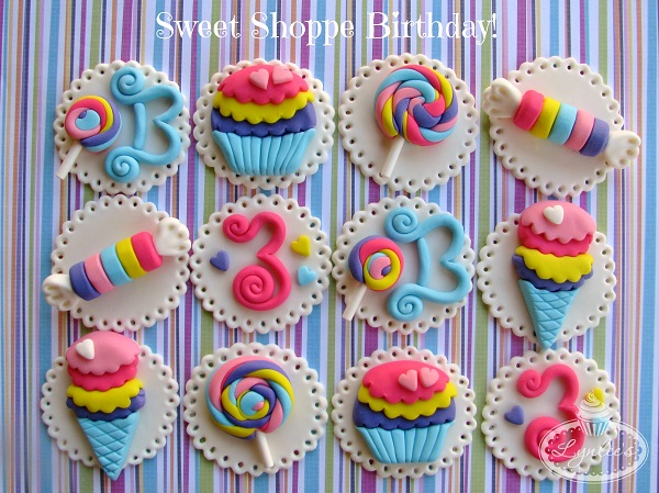 Sweet Shop cupcake toppers