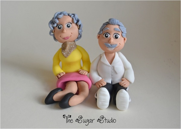 Sassy grandparents cake toppers