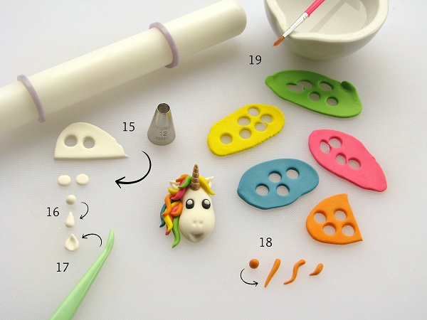 Unicorn fondant tutorial step 4