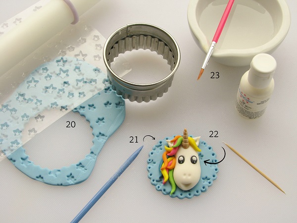 Unicorn fondant tutorial step 5