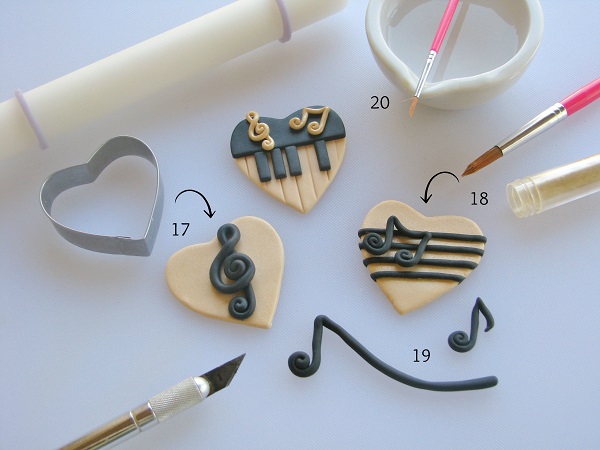 Try Different Styles of Music Cupcake Heart Toppers