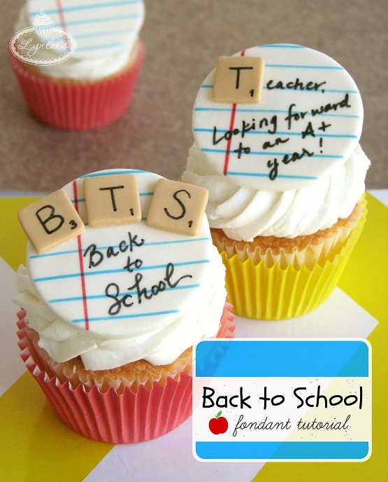 Back to School Cupcakes Fondant Topper Tutorial