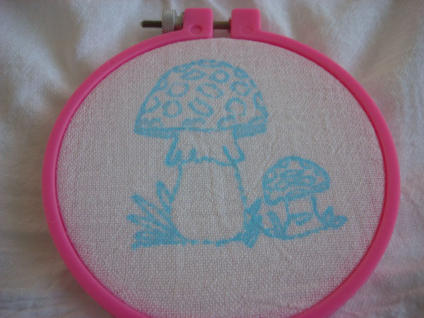 mushroom embroidery pattern
