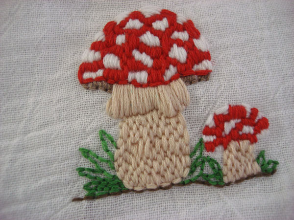 embroidered mushroom