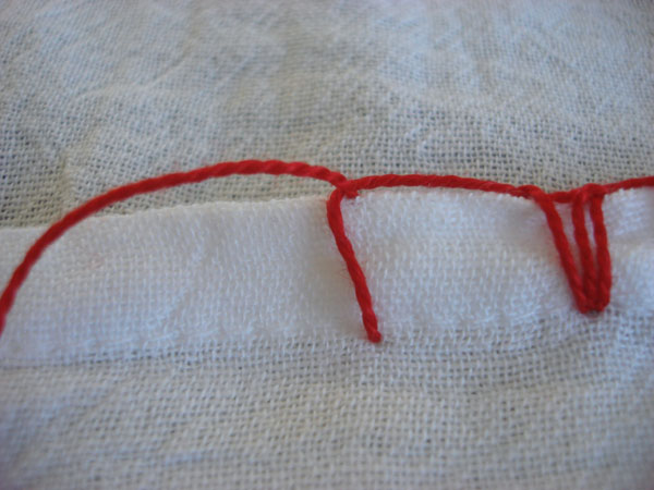 first step chevron stitch