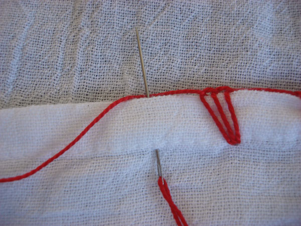 chevron blanket stitch