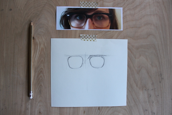 Starting to draw glasses