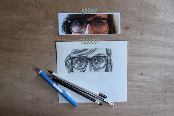 Finished glasses drawing