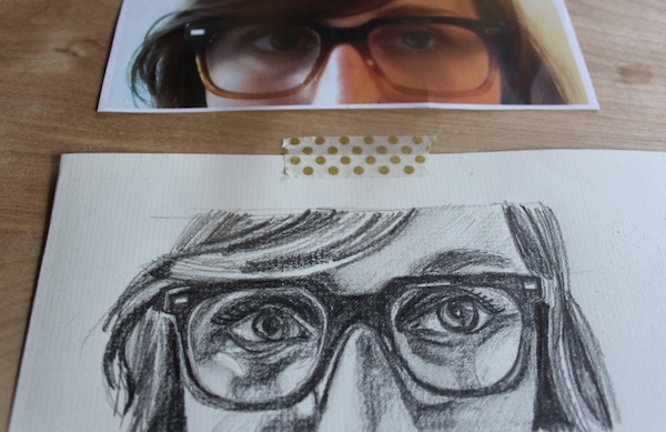 Finished glasses drawing