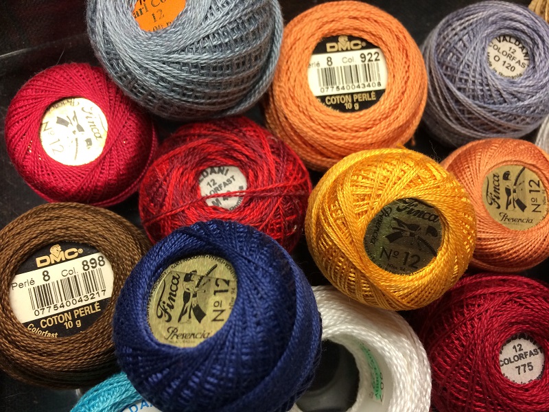 variety of perle cotton threads