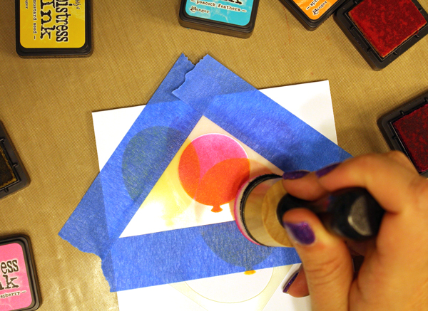 masking off open areas of stencil