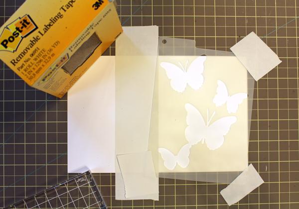 Preparing Butterfly Stencil