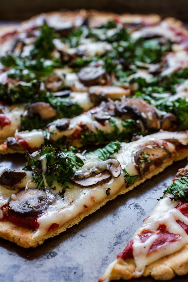 Homemade veggie pizza with gluten-free crust