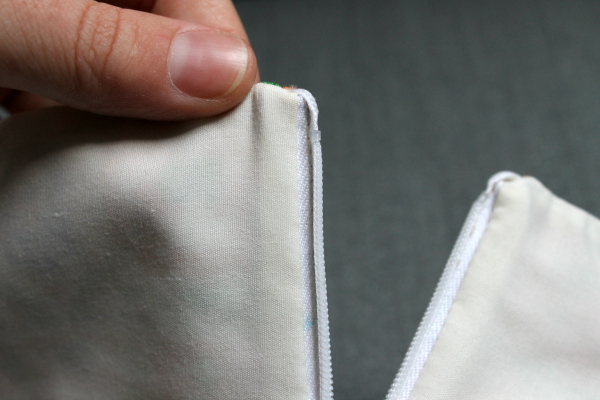 inside of zipper lining