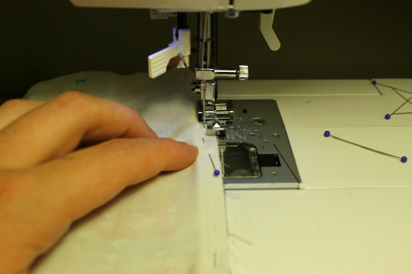 sewing lining to zipper tape