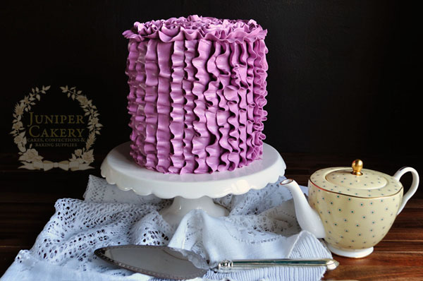 Lovely blackberry buttercream single-layer cake