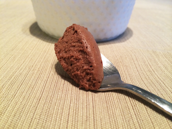 Chocolate mousse spoonful