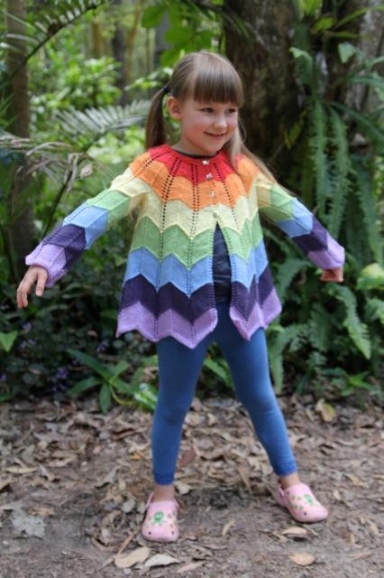 Knit ziggerzagger chevron jacket