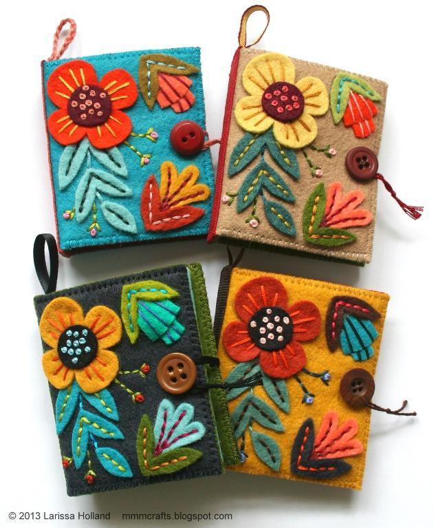 Flora sewing needle book pattern