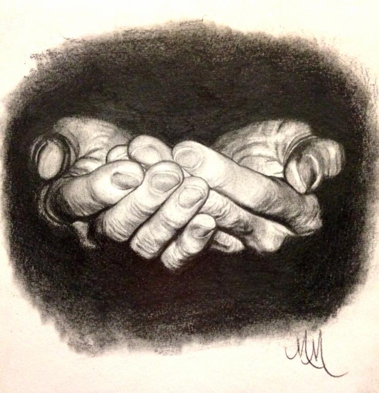 "His Hands" drawing