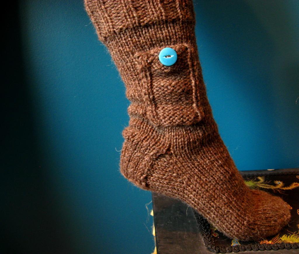 Knitted pocket socks