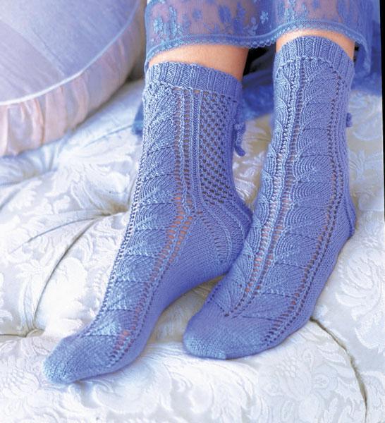 Knitted lace socks