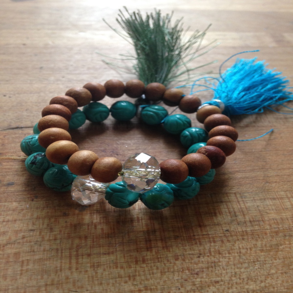 Two Beaded Mala Bracelets