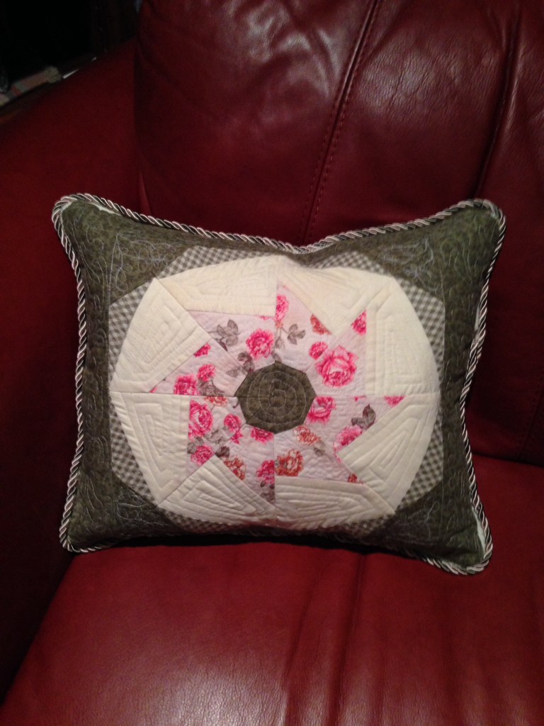 Quilted pillow via Bluprint member Logcabin7