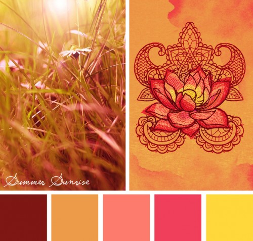 Summer Sunrise color theme by Urban Threads