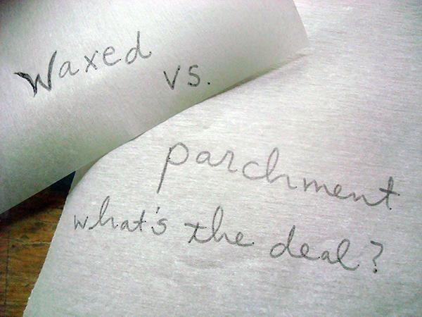 Waxed versus parchment