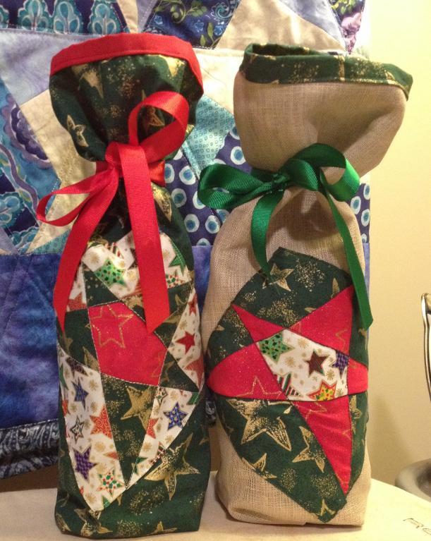 Quilted wine bags via Bluprint member Crystollyn