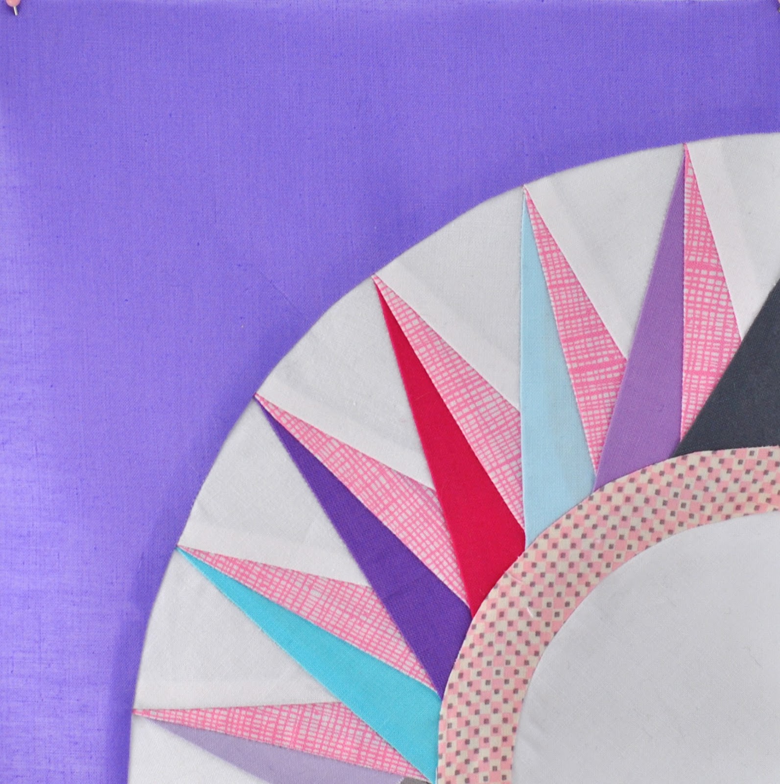 New York Beauty paper pieced block