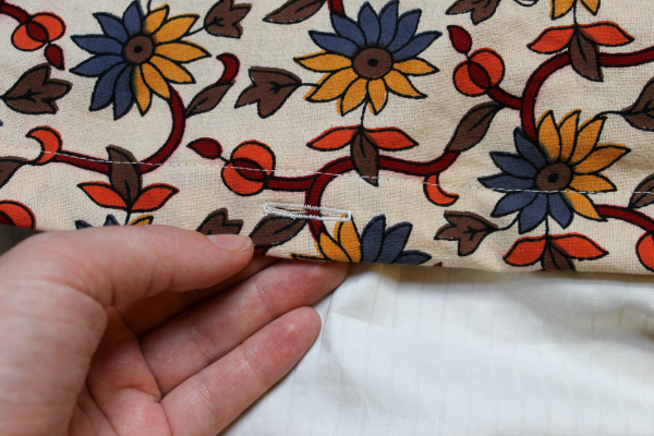 Duvet buttonhole