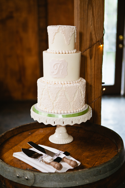 Wide shot of a cake