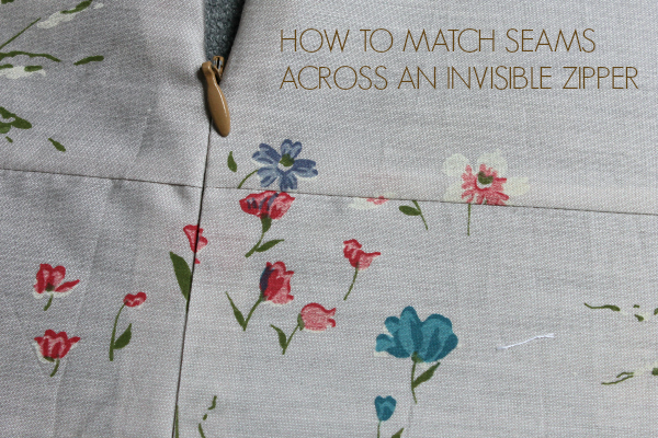 How to Match Seams Perfectly Invisible Zipper