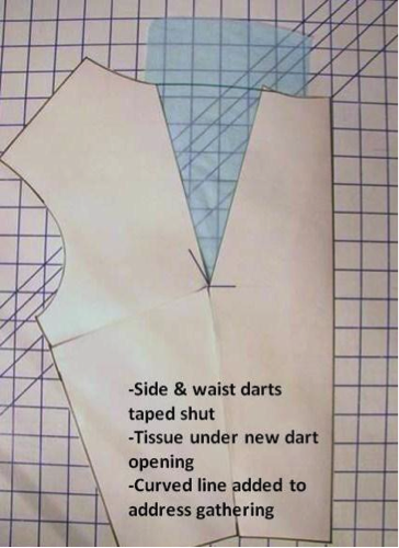 Sewing gathers from darts