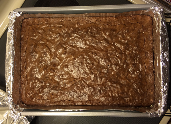 cooled brownies