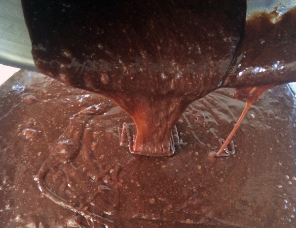 pouring batter