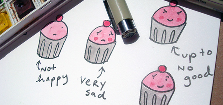 Drawing emoting cupcakes — illustration tips