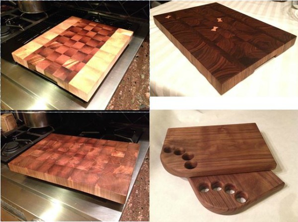 Variety of wooden cutting boards