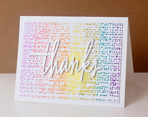 Make a Watercolor Thanks Card with Distress Markers