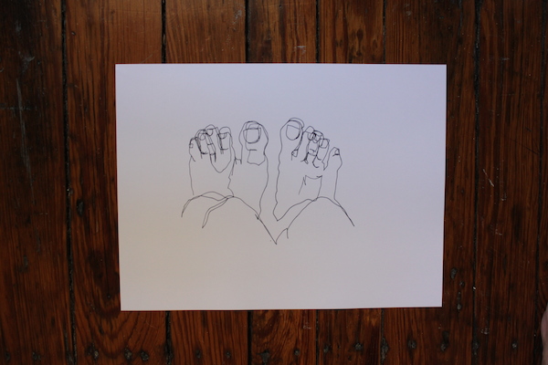 Contour drawing for sketching