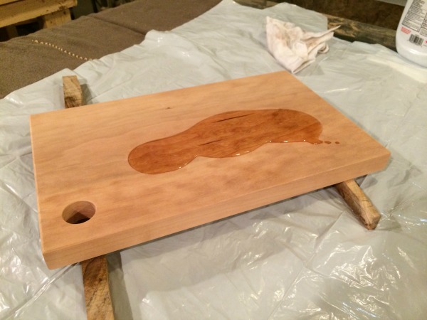 Finishing a cutting board