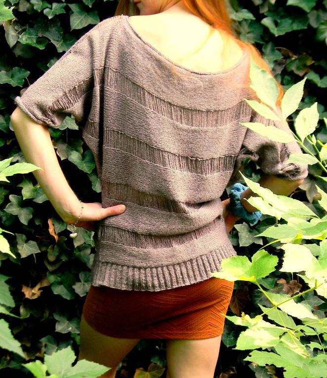 Dropped Stitch Pullover knitting pattern