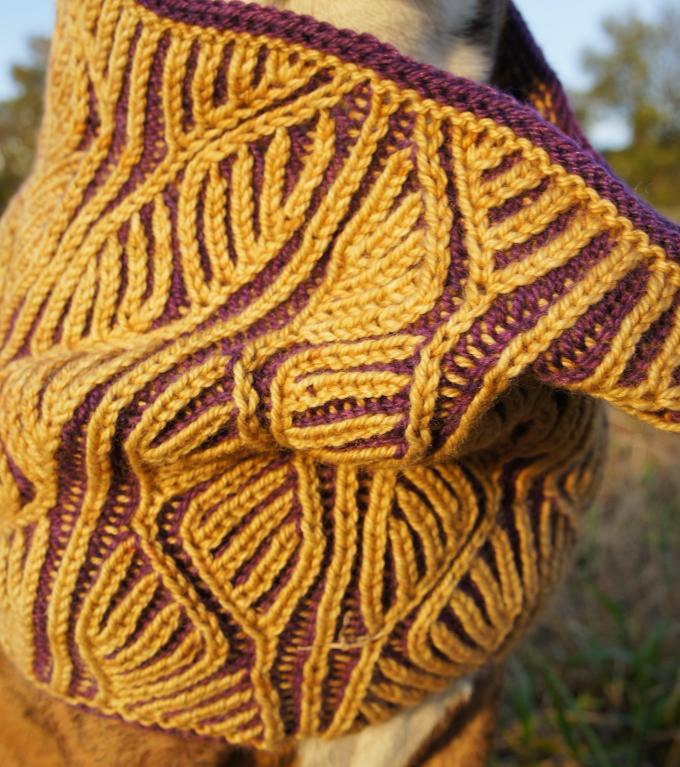 Rhoda Brioche Cowl knitting pattern